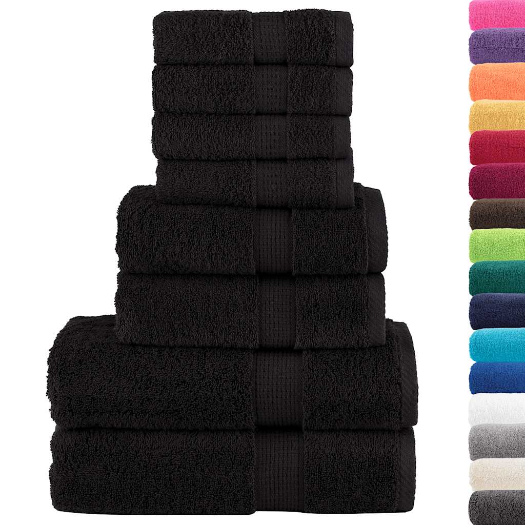 Rankšluosčių rinkinys SOLUND, 8vnt., juodi, 600g/m²