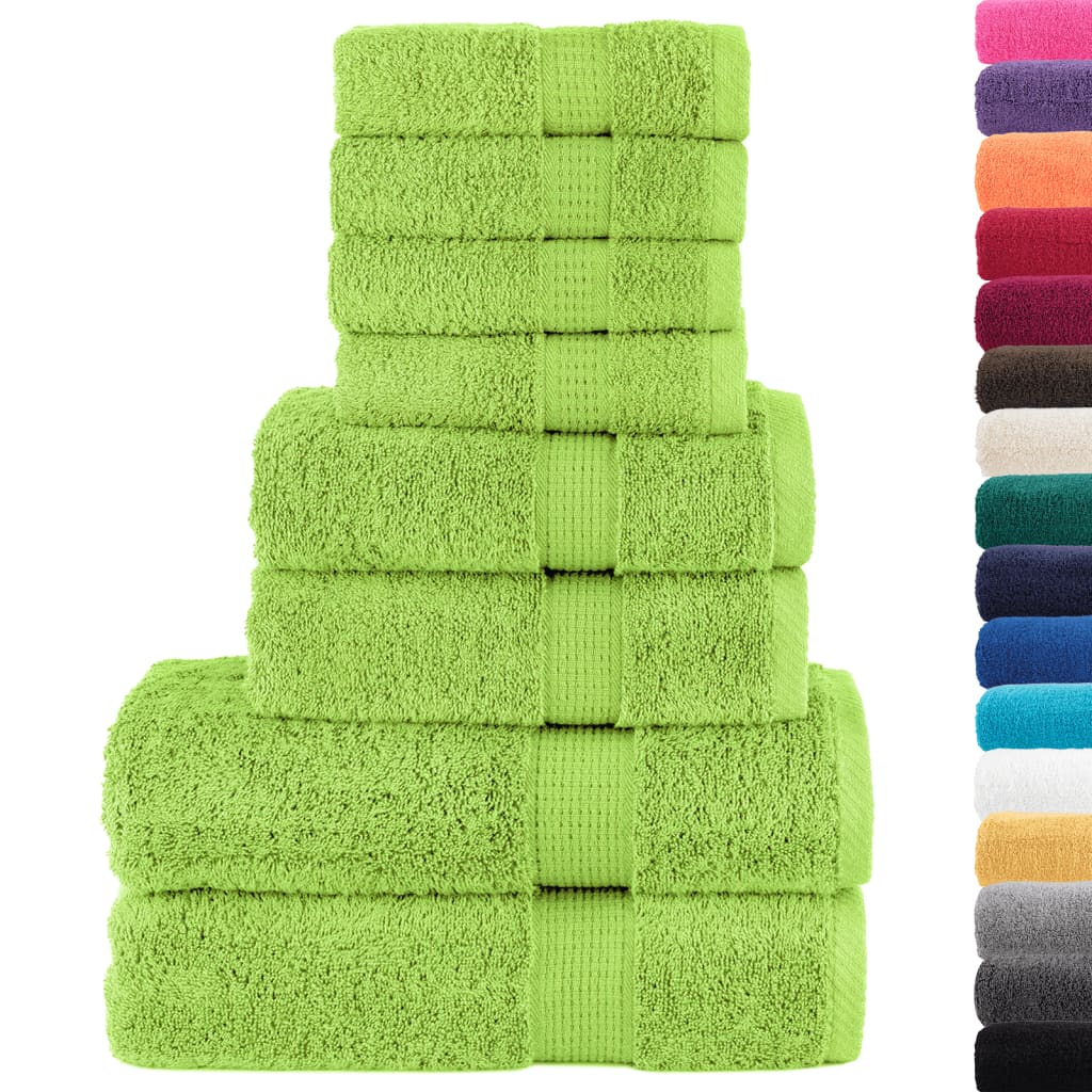 Rankšluosčių rinkinys SOLUND, 8vnt., obuolio žali, 600g/m²