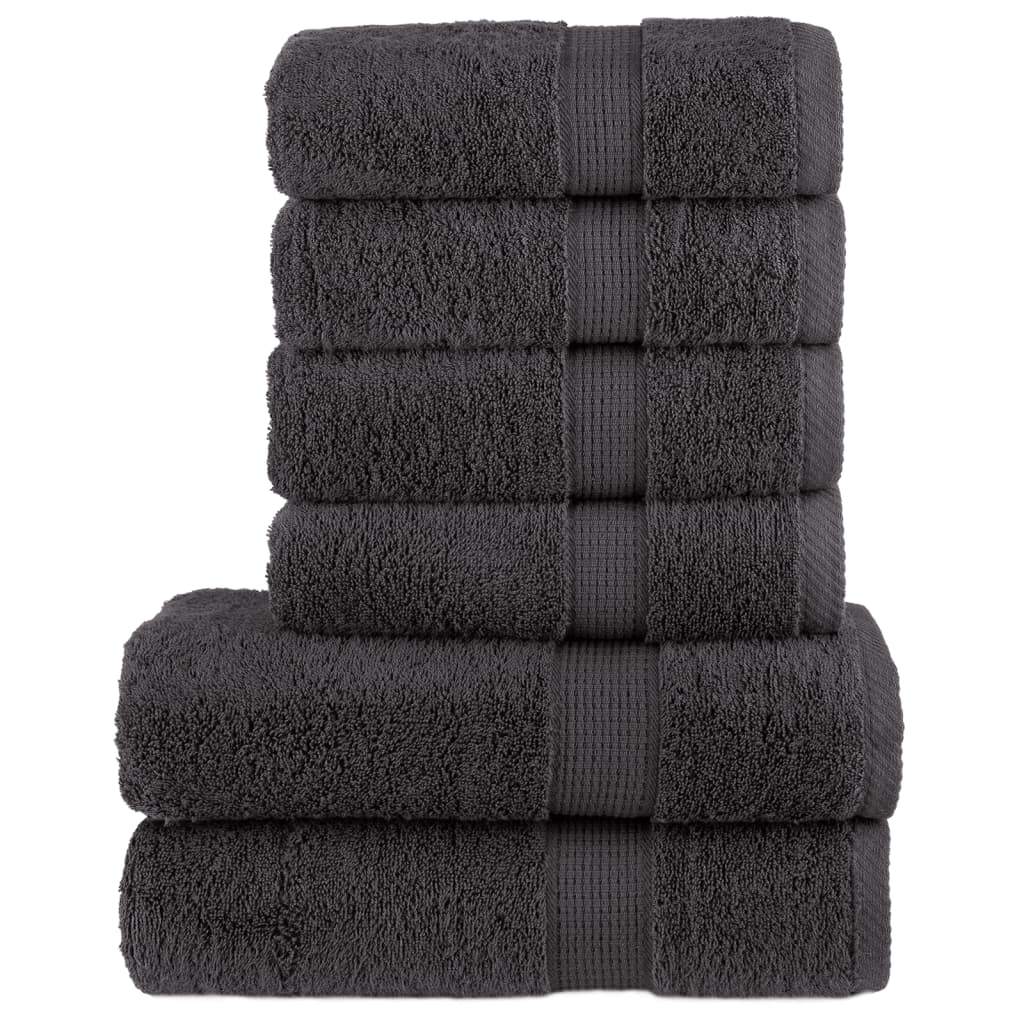 Rankšluosčių rinkinys SOLUND, 6vnt., antracito, 600g/m²