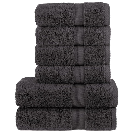 Rankšluosčių rinkinys SOLUND, 6vnt., antracito, 600g/m²