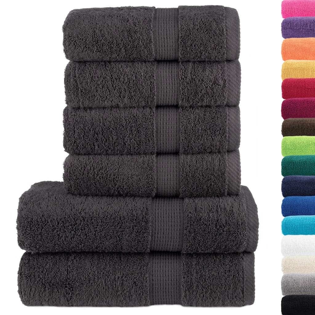 Rankšluosčių rinkinys SOLUND, 6vnt., antracito, 600g/m²