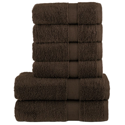 Rankšluosčių rinkinys SOLUND, 6vnt., rudi, 600g/m²