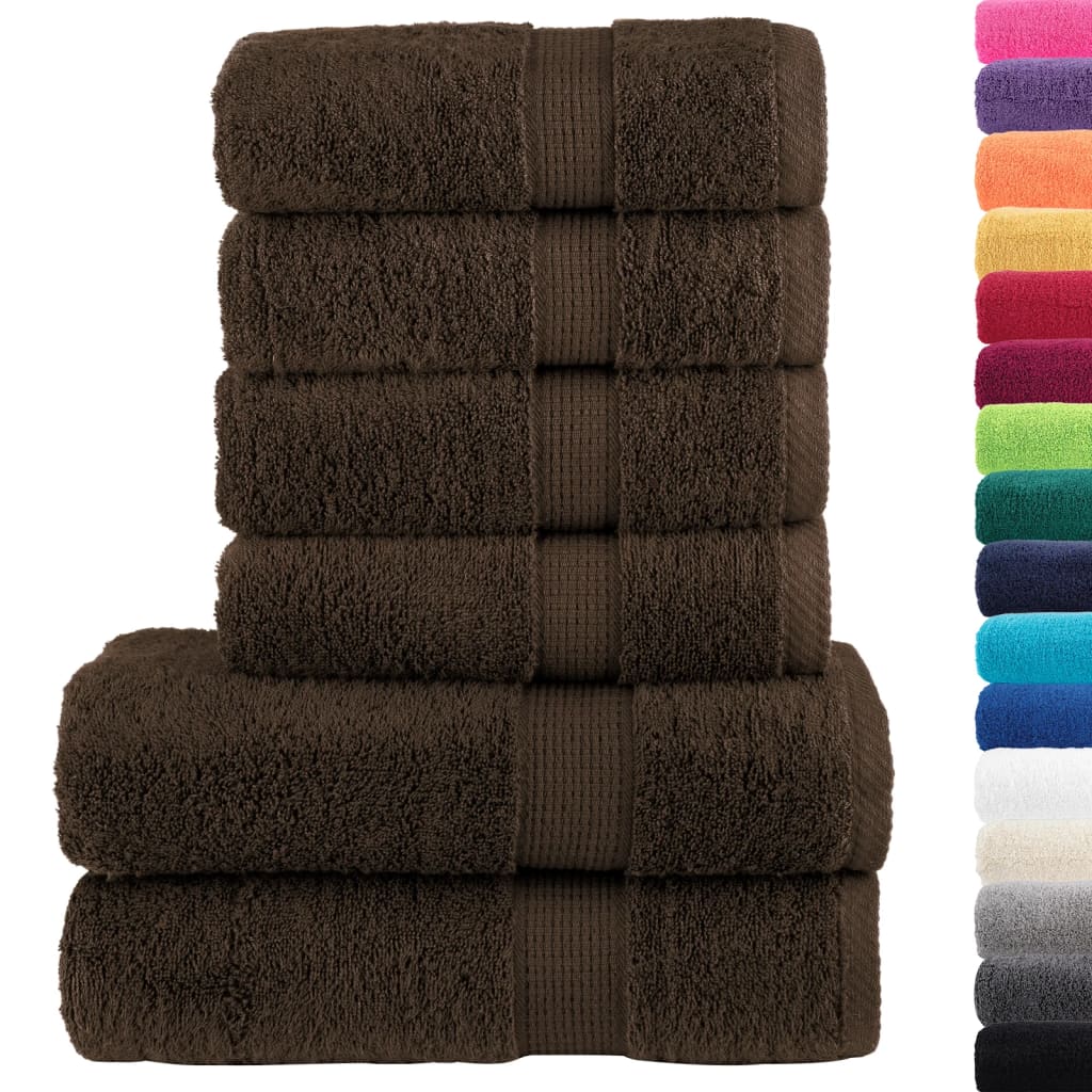 Rankšluosčių rinkinys SOLUND, 6vnt., rudi, 600g/m²