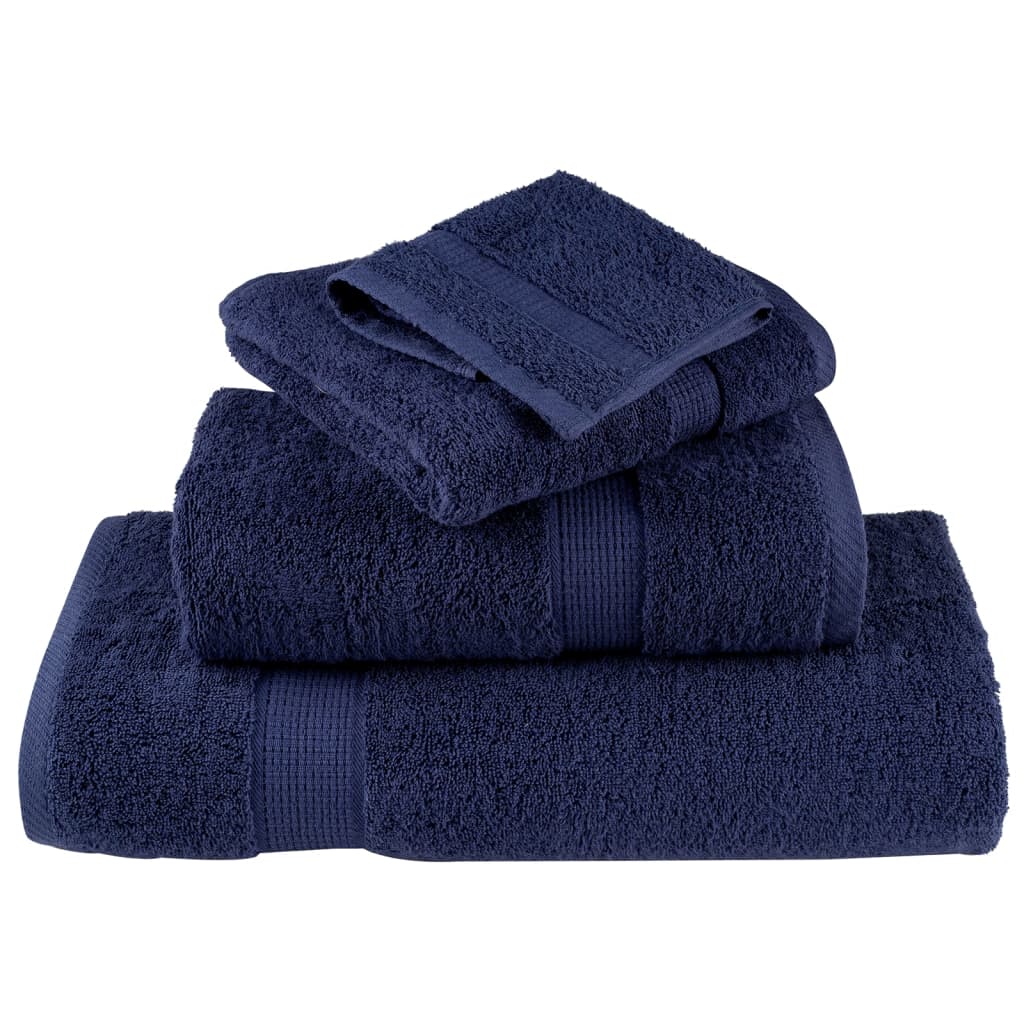 Rankšluosčių rinkinys SOLUND, 6vnt., tamsiai mėlyni, 600g/m²