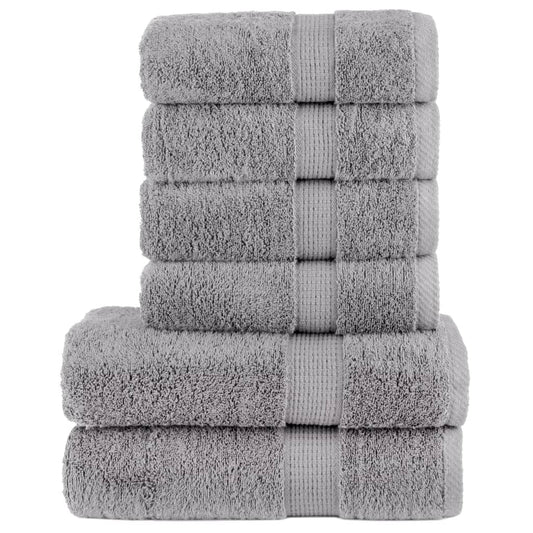 Rankšluosčių rinkinys SOLUND, 6vnt., pilki, 600g/m²