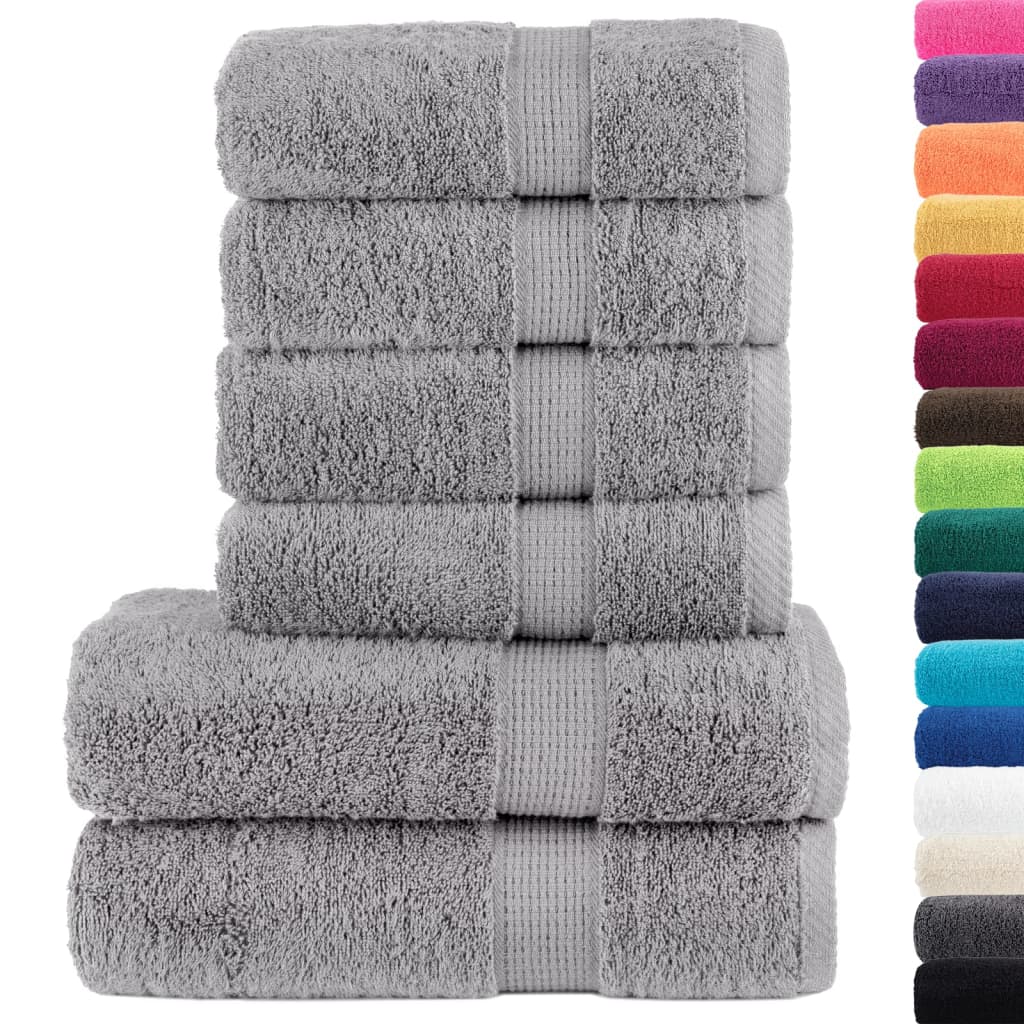 Rankšluosčių rinkinys SOLUND, 6vnt., pilki, 600g/m²