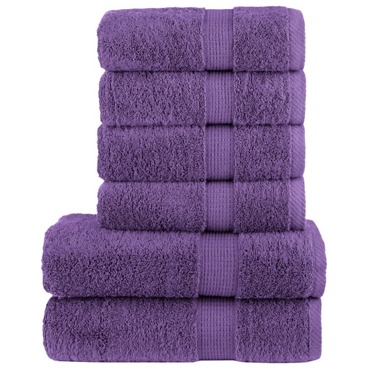 Rankšluosčių rinkinys SOLUND, 6vnt., violetiniai, 600g/m²