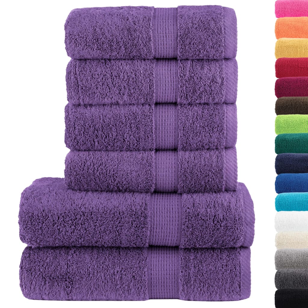 Rankšluosčių rinkinys SOLUND, 6vnt., violetiniai, 600g/m²