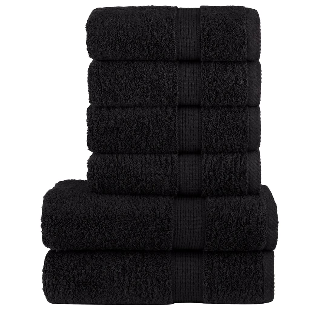 Rankšluosčių rinkinys SOLUND, 6vnt., juodi, 600g/m²