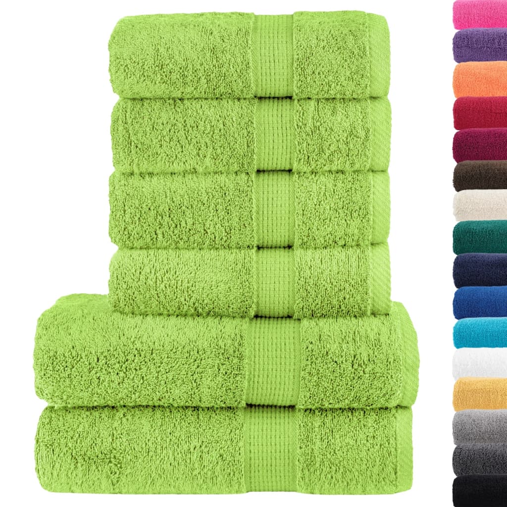 Rankšluosčių rinkinys SOLUND, 6vnt., obuolio žali, 600g/m²