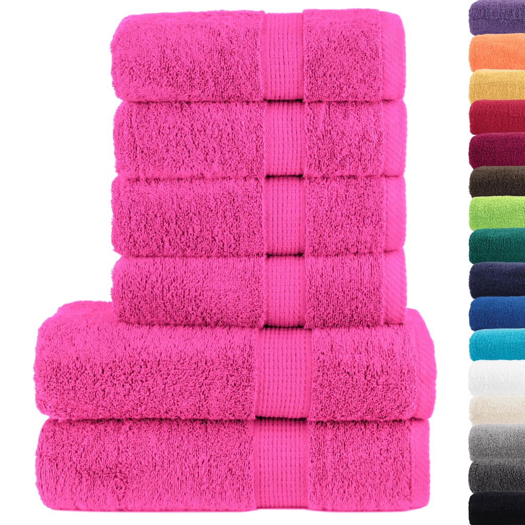 Rankšluosčių rinkinys SOLUND, 6vnt., rožiniai, 600g/m²