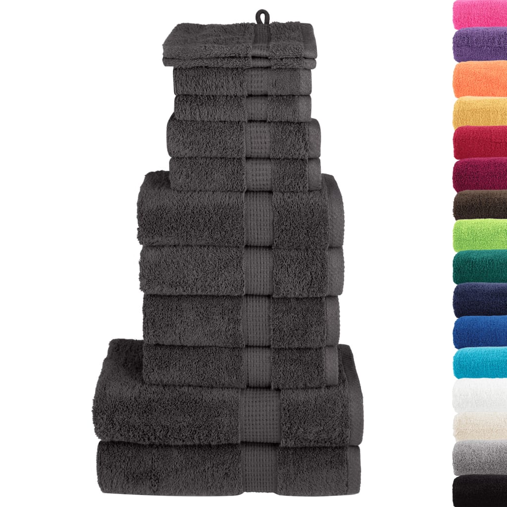 Rankšluosčių rinkinys SOLUND, 12vnt., antracito, 600g/m²