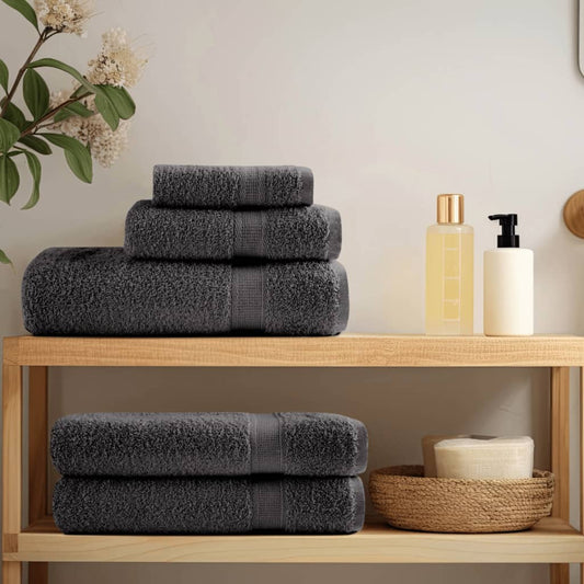 Rankšluosčių rinkinys SOLUND, 12vnt., antracito, 600g/m²