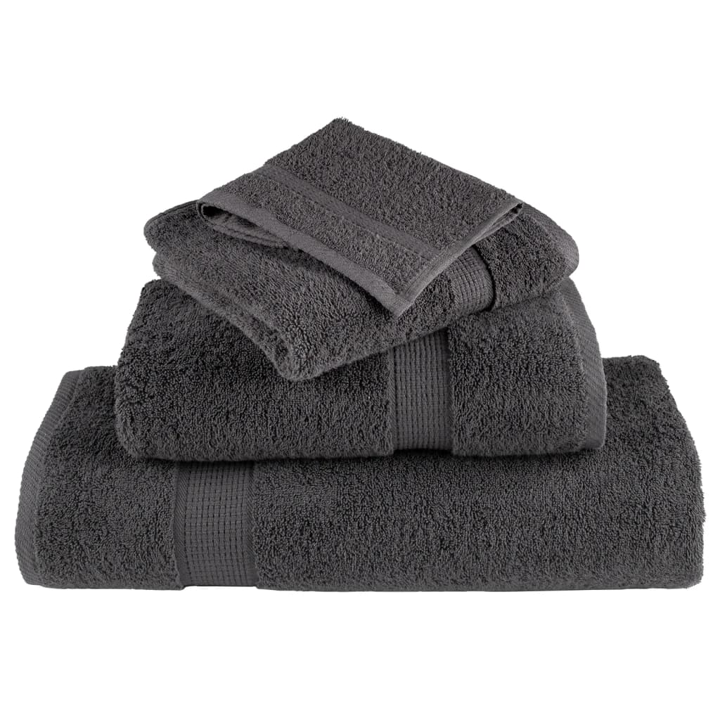 Rankšluosčių rinkinys SOLUND, 12vnt., antracito, 600g/m²