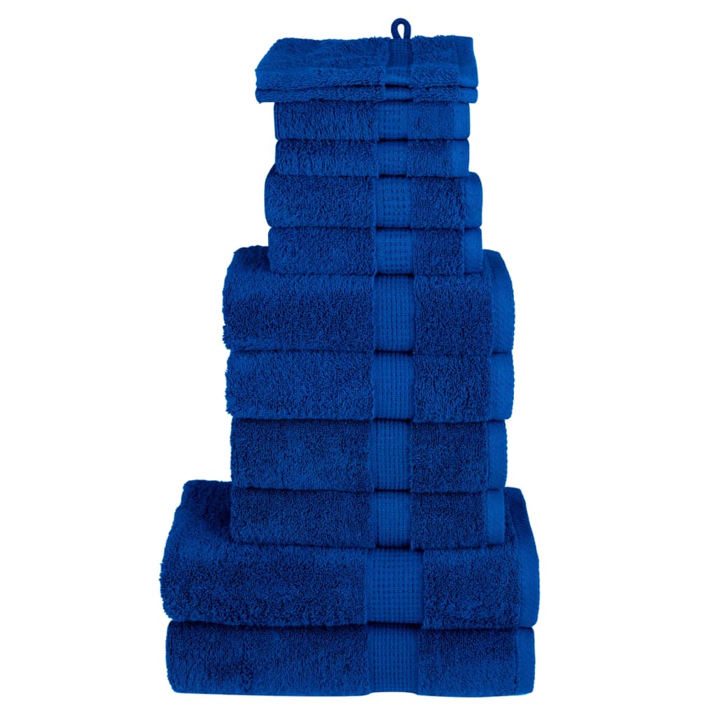 Rankšluosčių rinkinys SOLUND, 12vnt., mėlyni, 600g/m²