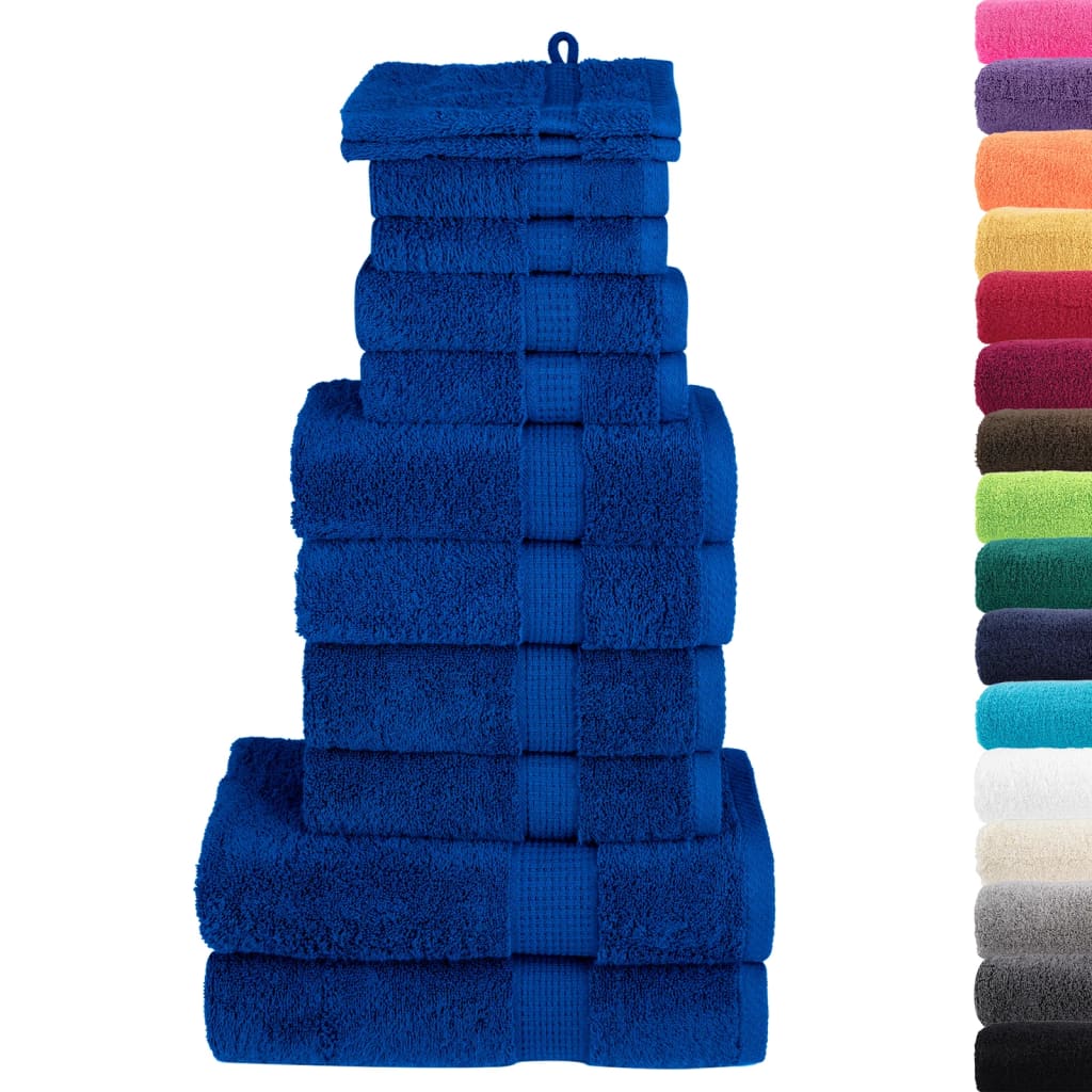 Rankšluosčių rinkinys SOLUND, 12vnt., mėlyni, 600g/m²