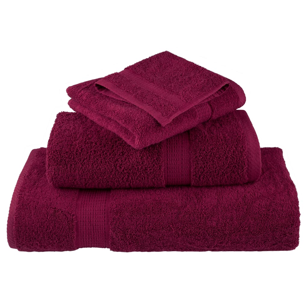 Rankšluosčių rinkinys SOLUND, 12vnt., tamsiai raudoni, 600g/m²
