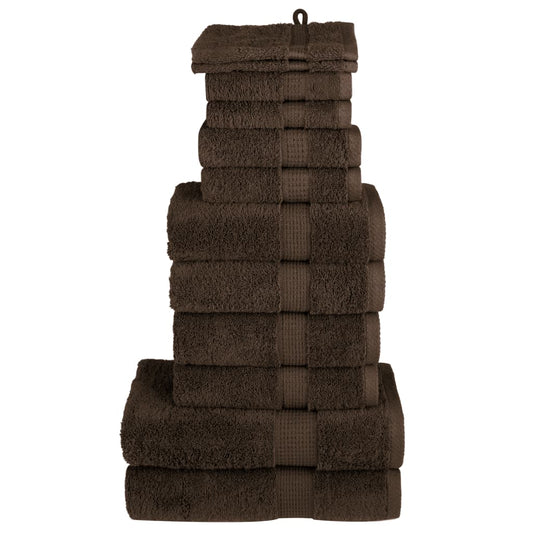 Rankšluosčių rinkinys SOLUND, 12vnt., rudi, 600g/m²