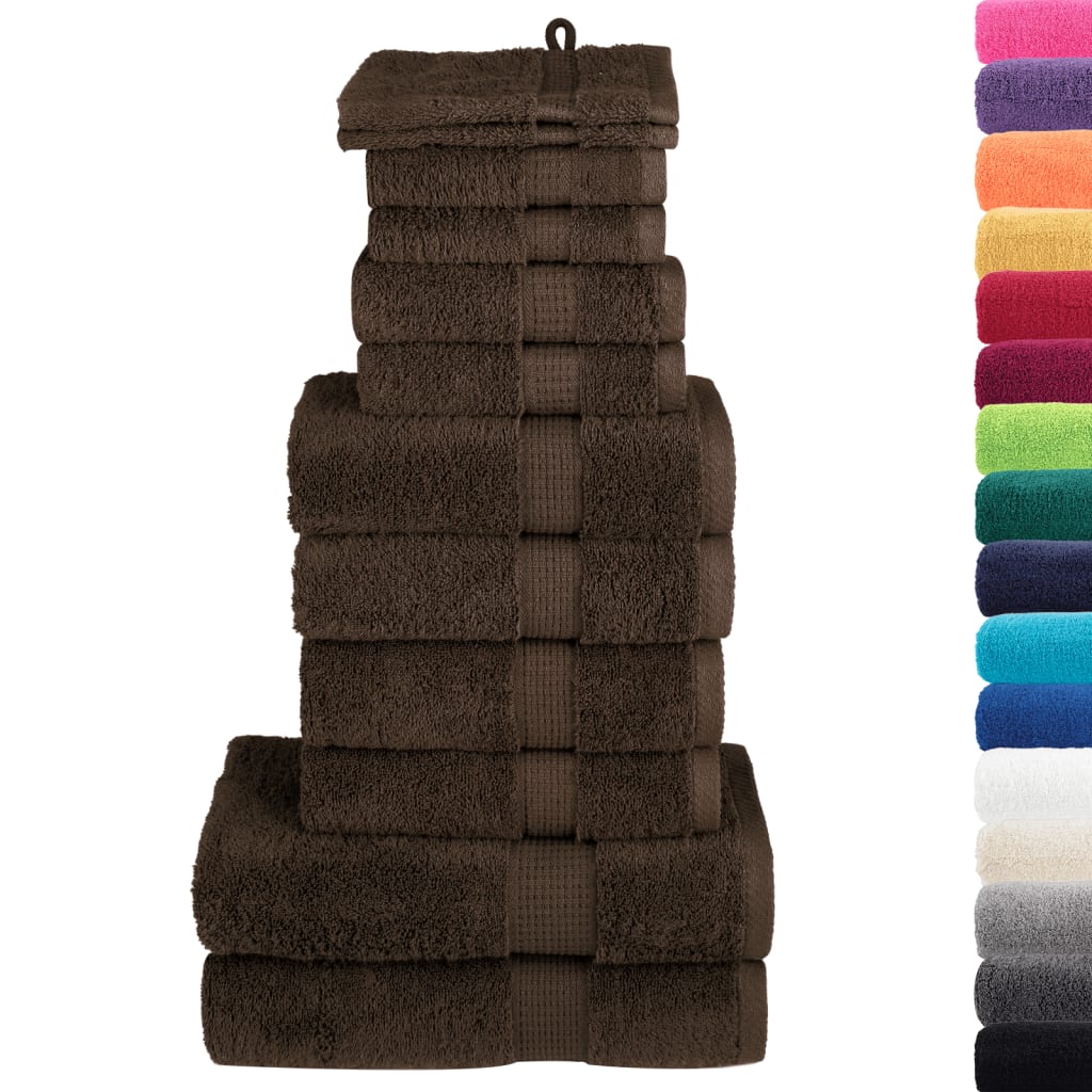 Rankšluosčių rinkinys SOLUND, 12vnt., rudi, 600g/m²