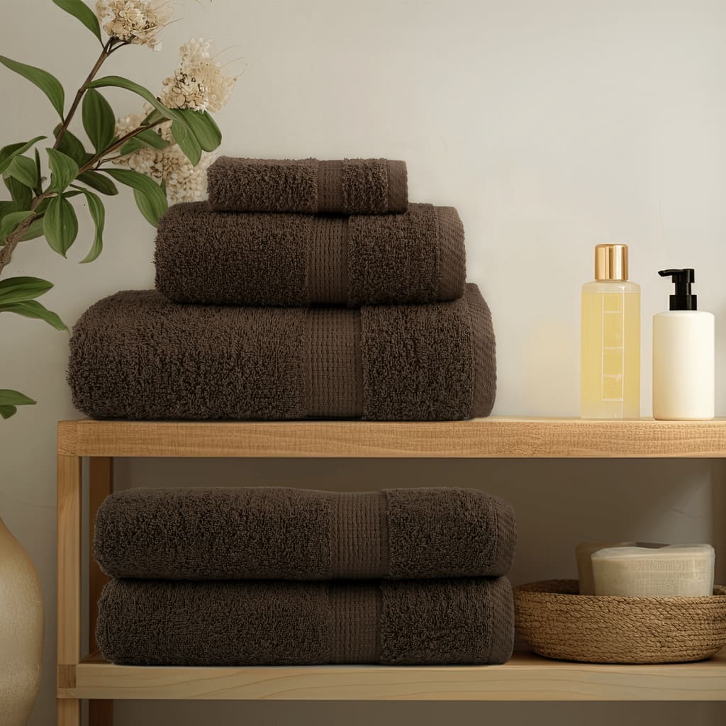Rankšluosčių rinkinys SOLUND, 12vnt., rudi, 600g/m²