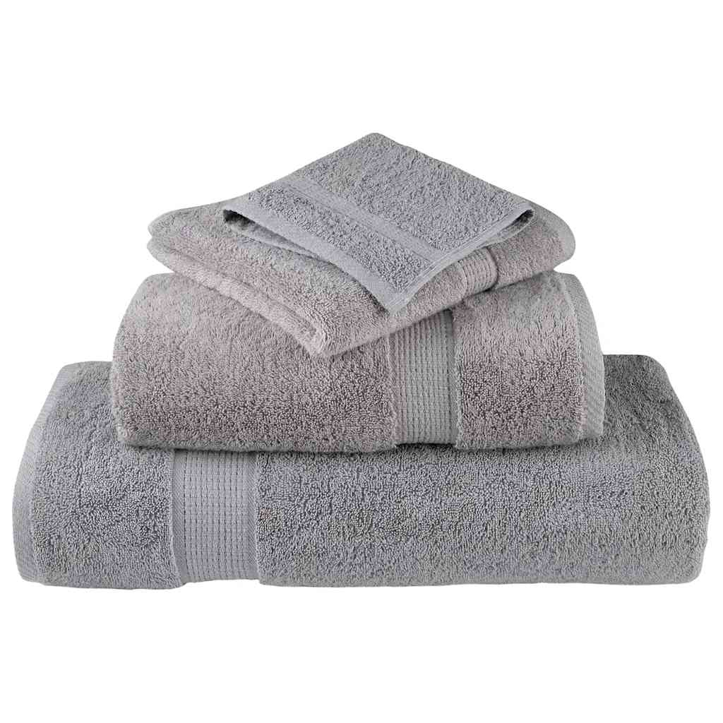 Rankšluosčių rinkinys SOLUND, 12vnt., pilki, 600g/m²