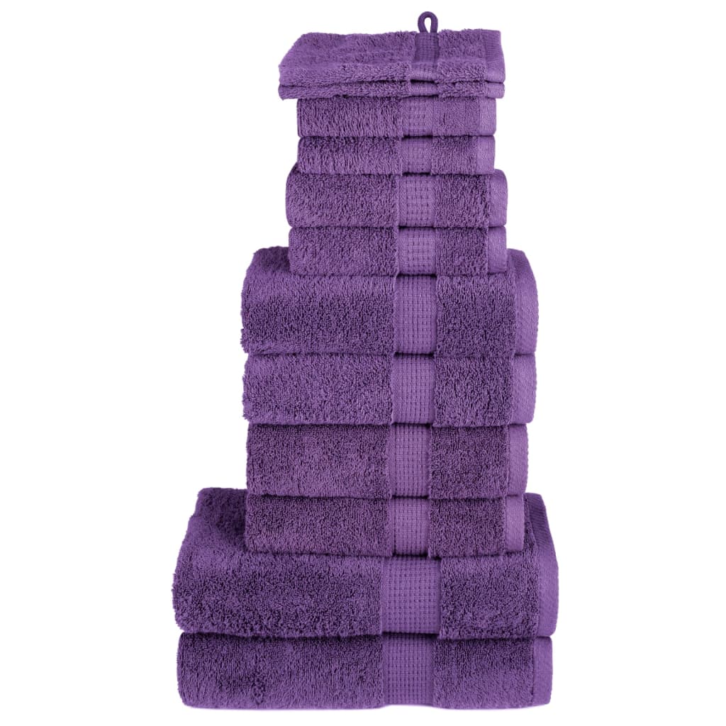 Rankšluosčių rinkinys SOLUND, 12vnt., violetiniai, 600g/m²