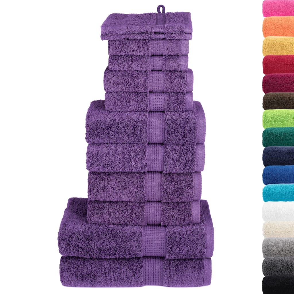 Rankšluosčių rinkinys SOLUND, 12vnt., violetiniai, 600g/m²