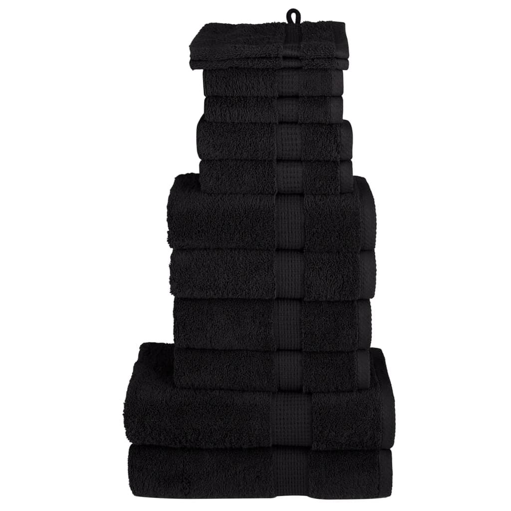 Rankšluosčių rinkinys SOLUND, 12vnt., juodi, 600g/m²
