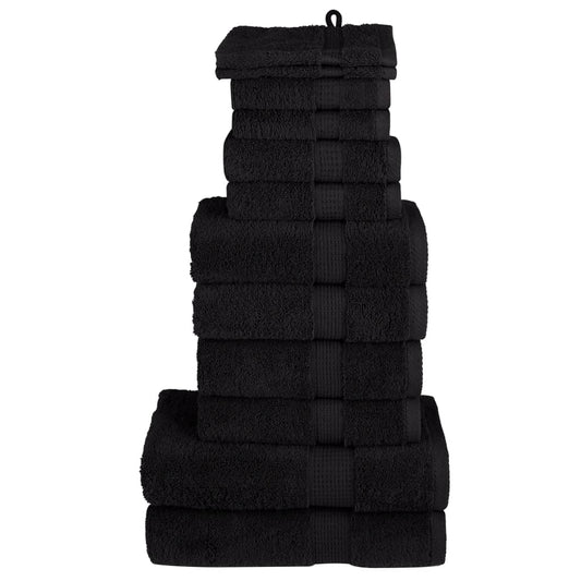 Rankšluosčių rinkinys SOLUND, 12vnt., juodi, 600g/m²