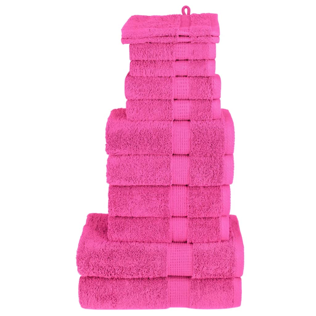 Rankšluosčių rinkinys SOLUND, 12vnt., rožiniai, 600g/m²