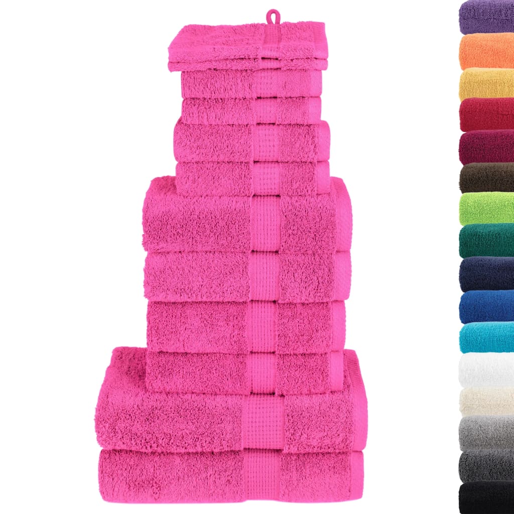 Rankšluosčių rinkinys SOLUND, 12vnt., rožiniai, 600g/m²