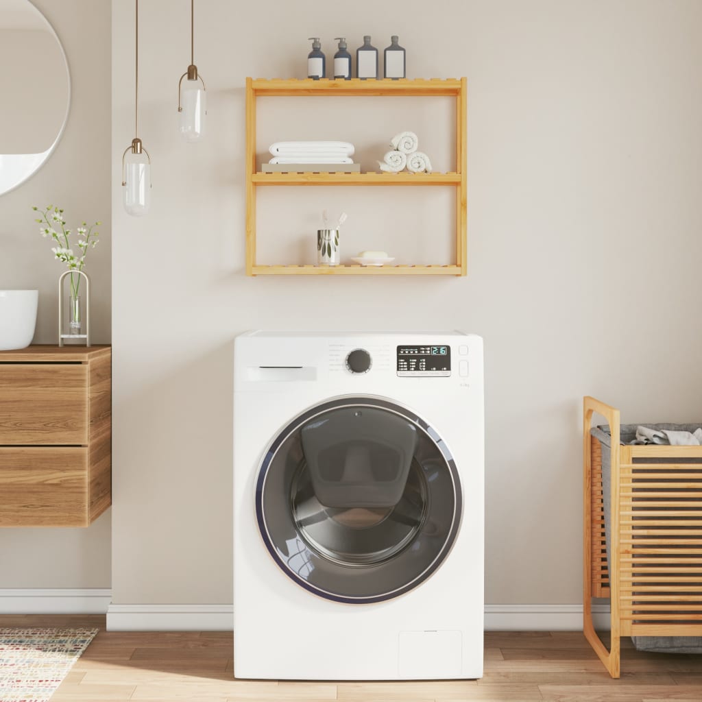 Vonios kambario lentyna, 3 aukštų, 60x15x54cm, bambukas