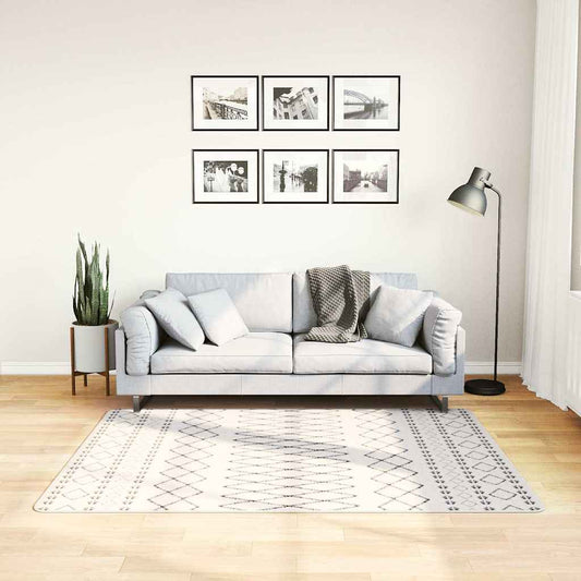 Kilimas, juodas ir baltas, 120x170cm, neslystantis, plaunamas