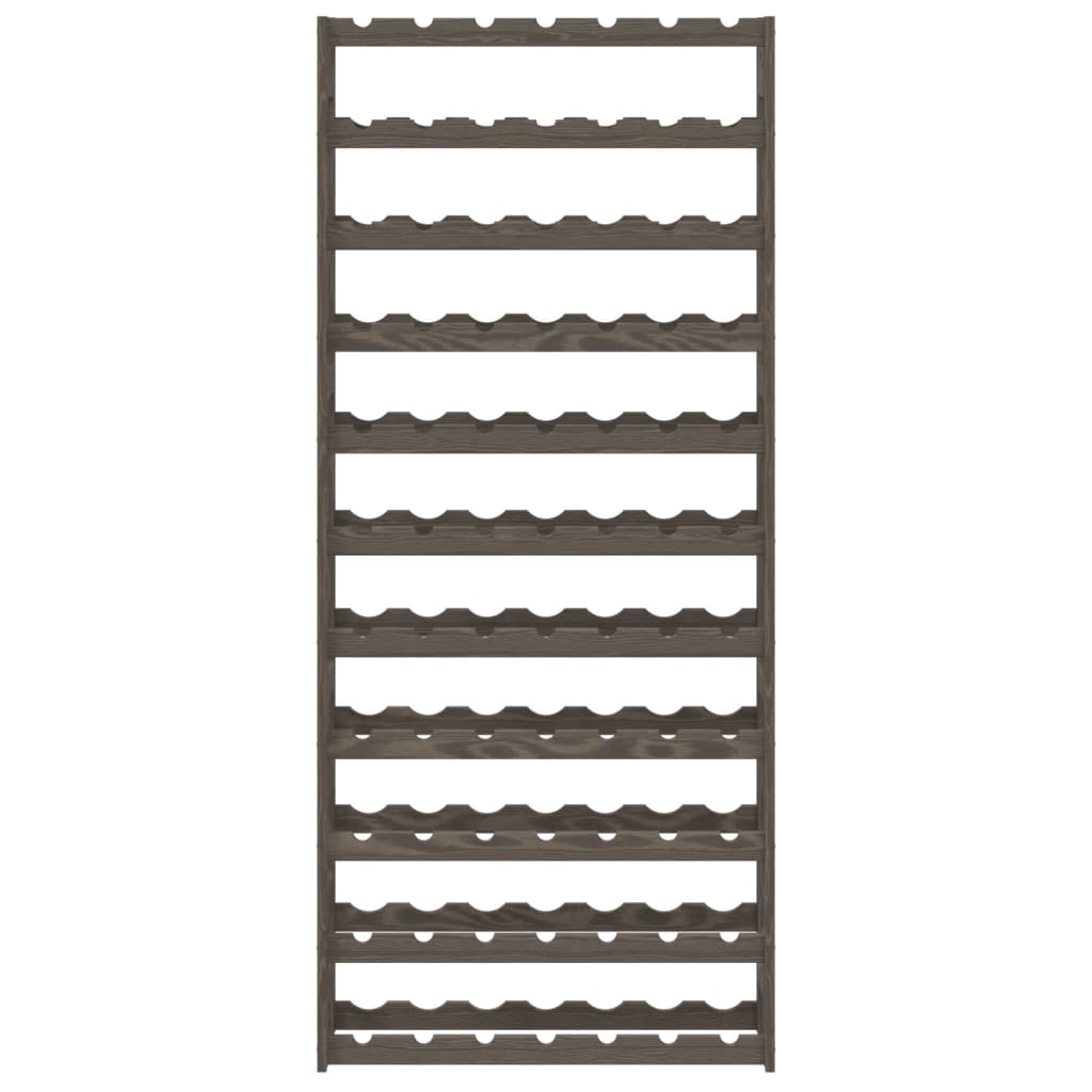 Vyno laikiklis 77 buteliams, pilkas, pušies medienos masyvas