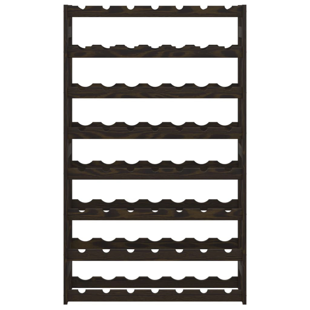 Vyno laikiklis 56 buteliams, juodas, pušies medienos masyvas