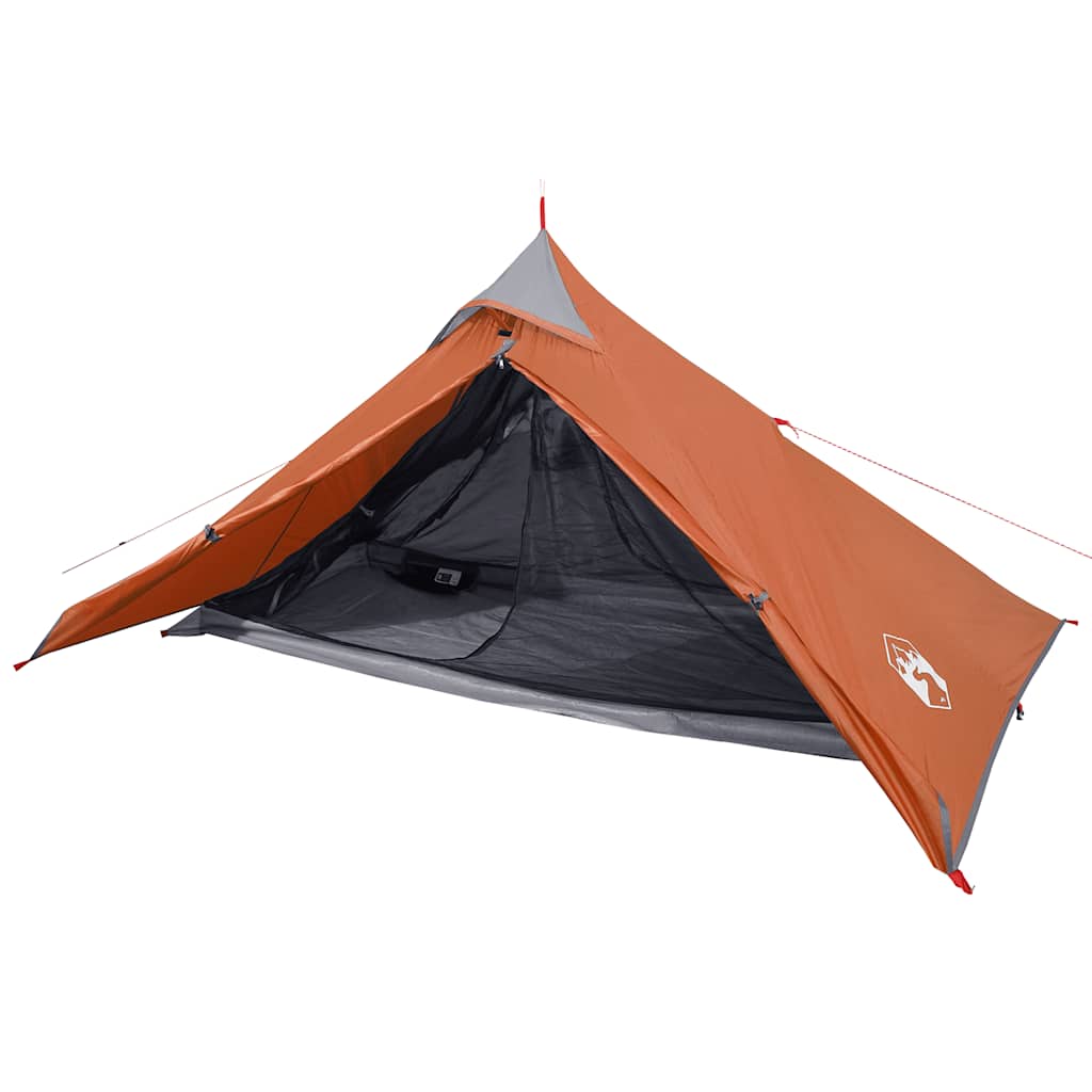 Stovyklavimo palapinė, oranžinė, vienvietė, tipi dizaino