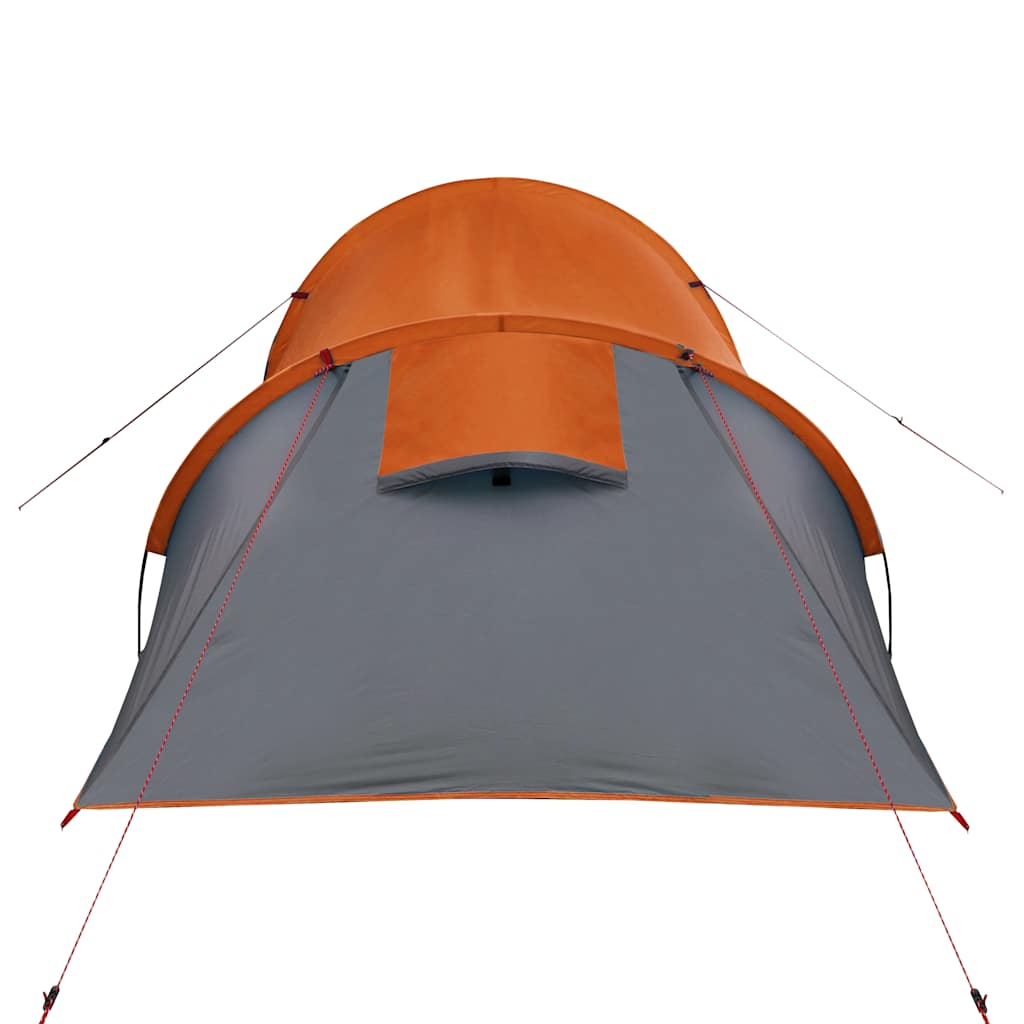 Stovyklavimo palapinė, oranžinė, trivietė, tunelinė