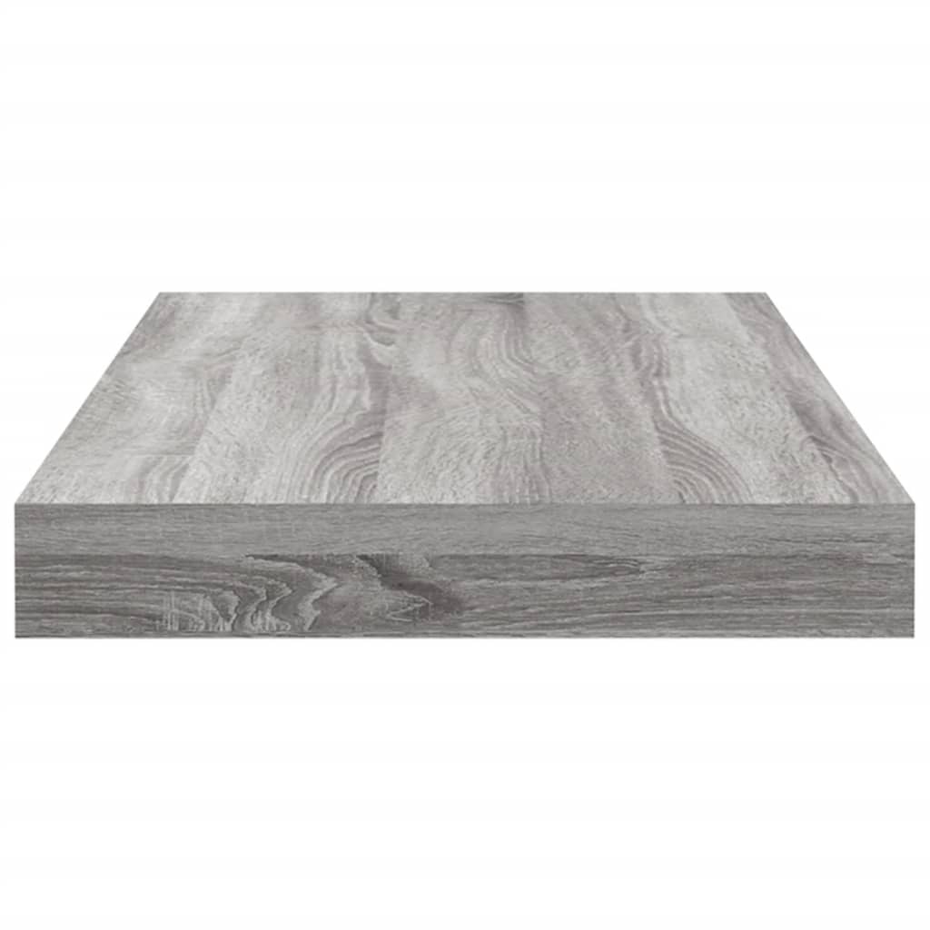 Sieninės lentynos, 4vnt., pilkos ąžuolo, 40x10x1,5cm, mediena