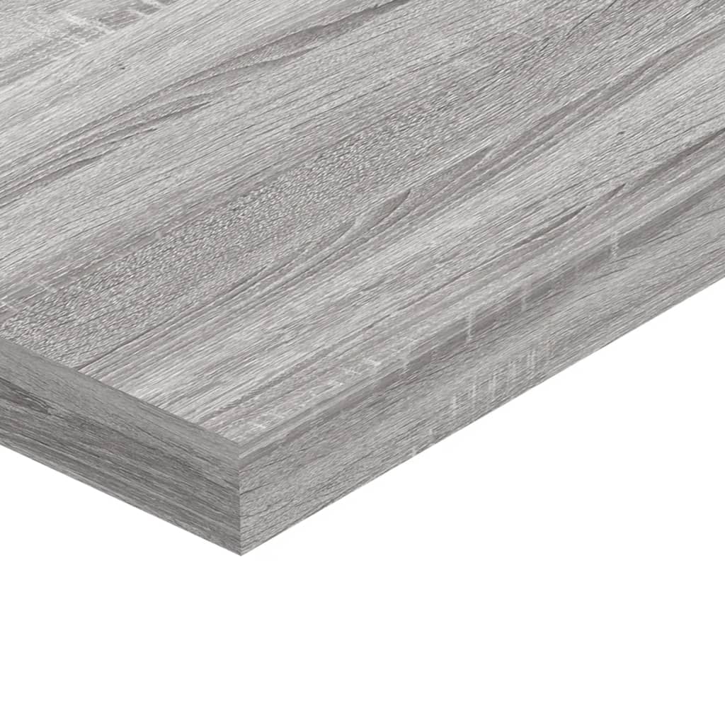 Sieninės lentynos, 4vnt., pilkos ąžuolo, 40x10x1,5cm, mediena