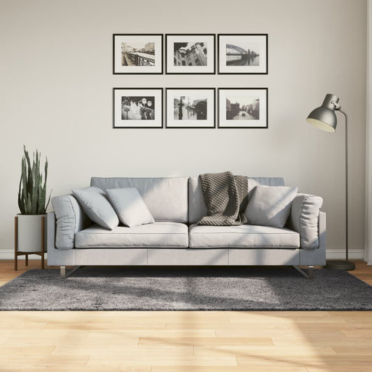 Kilimas HUARTE, antracito, 100x200 cm, trumpi šereliai
