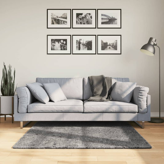 Kilimas HUARTE, antracito, 120x120 cm, trumpi šereliai