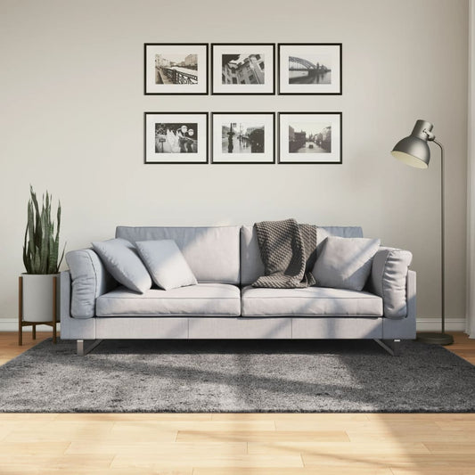 Kilimas HUARTE, antracito, 140x200 cm, trumpi šereliai