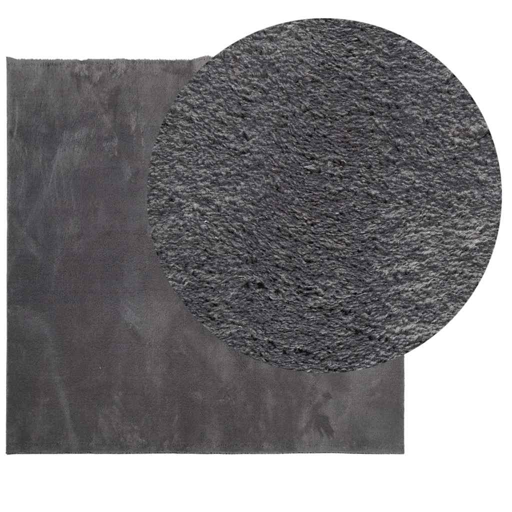 Kilimas HUARTE, antracito, 240x240 cm, trumpi šereliai