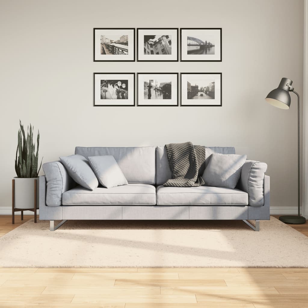 Kilimas HUARTE, smėlio, 140x200 cm, trumpi šereliai