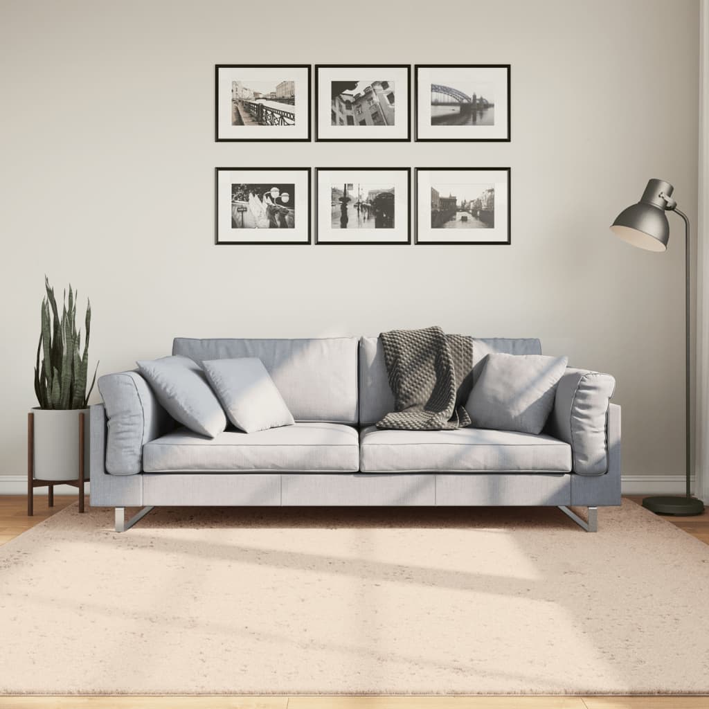 Kilimas HUARTE, smėlio, 200x200cm, trumpi šereliai