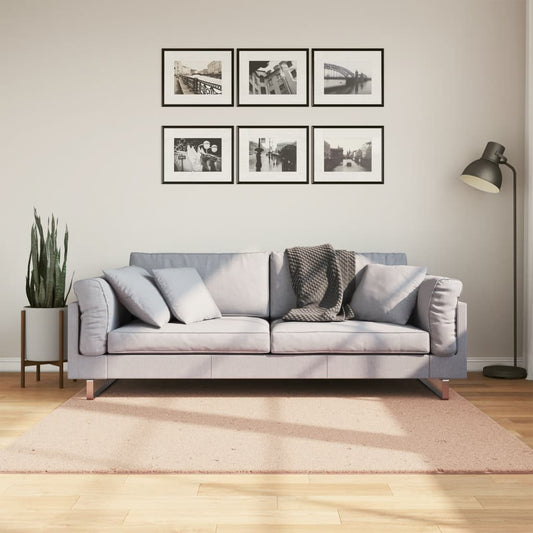 Kilimas HUARTE, rausvos spalvos, 160x160cm, trumpi šereliai