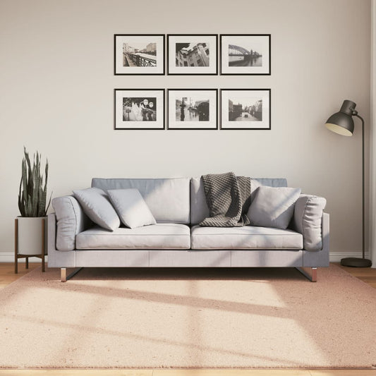 Kilimas HUARTE, rausvos spalvos, 200x200cm, trumpi šereliai