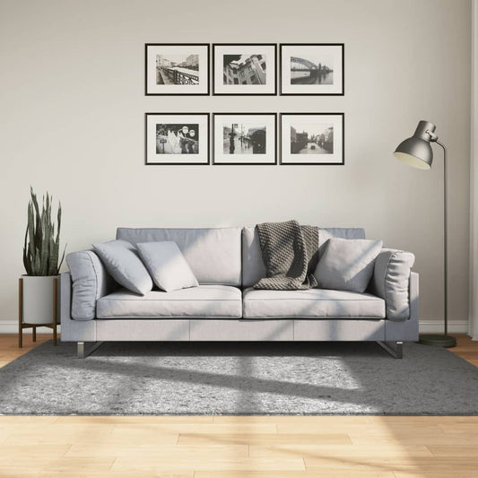 Shaggy kilimas PAMPLONA, pilkas, 140x200cm, aukšti šereliai