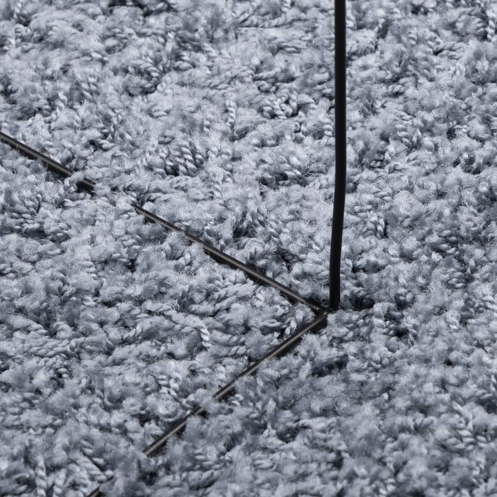 Shaggy kilimas PAMPLONA, mėlynas, 200x280cm, aukšti šereliai
