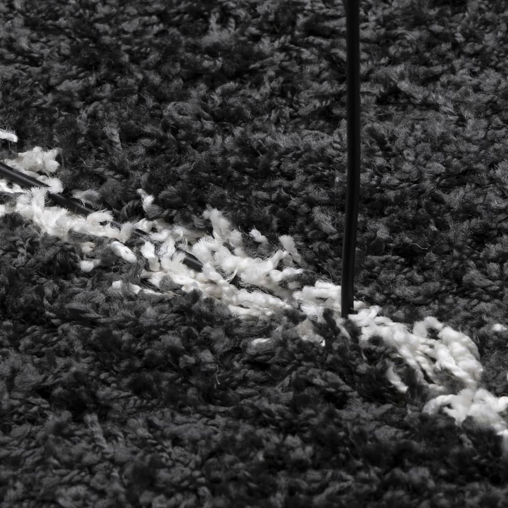 Shaggy kilimas PAMPLONA, juodas ir kreminis, 240x340cm